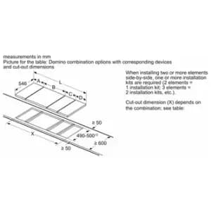 Neff TL13FD9T8 N70 30cm Ceramic Domino Hob in Black Glass Stainless Steel