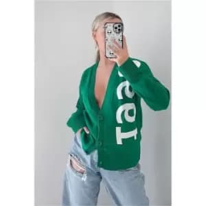 I Saw It First Green Year Varsity Cardigan - Green