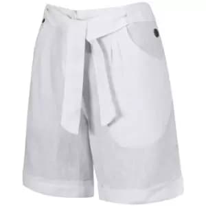 Regatta Womens Samarah Coolweave Cotton Shorts womens Shorts in White - Sizes UK 10,UK 12,UK 14,UK 16,UK 18