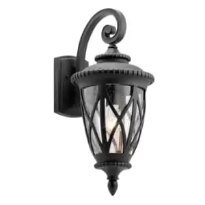 Admirals Cove Outdoor 1 Light Wall Lantern, Textured Black, IP44, E27