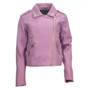 Firetrap Faux Leather Jacket Junior Girls - Purple