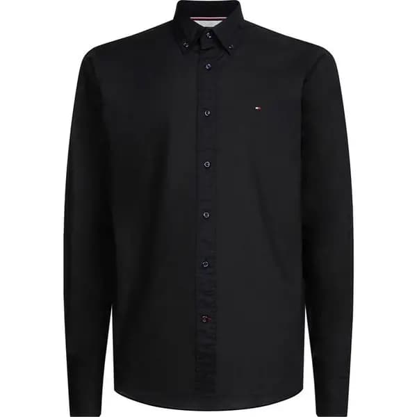 Tommy Hilfiger Core Flex Long Sleeve Poplin Shirt - Black M