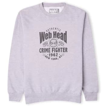 Marvel Web Head Crime Fighter Sweatshirt - Grey - L