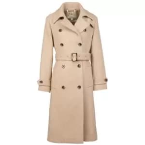 Barbour Womens Aubrey Wool Jacket Camel Herringbone/Rosewood Tartan 12