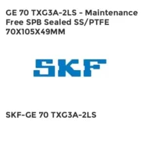 GE 70 TXG3A-2LS - Maintenance Free SPB Sealed SS/PTFE 70X105X49MM