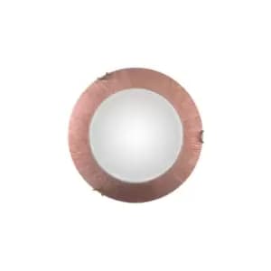 Moon Lifestyle Glass Simple Flush Ceiling Light Antique Brass - Sun Copper Finish, 1x E27