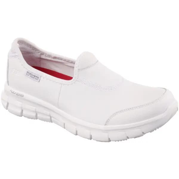 Skechers Womens/Ladies Sure Track Slip Resistant Slip on Work Safety Shoes UK Size 2 (EU 35) White SKE516-WHT-2