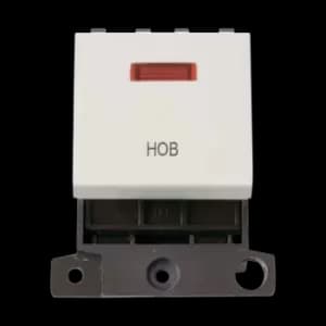 Click Scolmore MiniGrid 20A Double-Pole Ingot & Neon Hob Switch White - MD023PW-HB