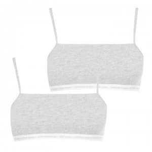 Calvin Klein 2 Pack CK One Cotton Bralettes - Grey Heather8HT