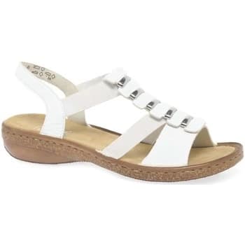 Rieker Trim Womens Sling Back Sandals womens Sandals in White,8