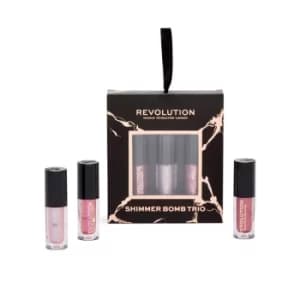 Makeup Revolution Shimmer Bomb Lip Trio Gift Set