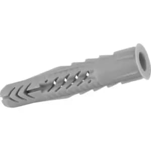 Fischer Nylon UX-R Universal Plug with Rim 6 x 35mm (100 Pack) in Grey