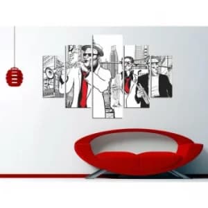 ST072 Multicolor Decorative MDF Painting (5 Pieces)