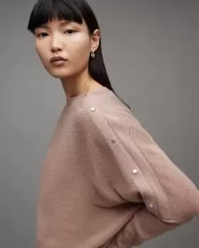 AllSaints Raven Wool Cashmere Blend Jumper