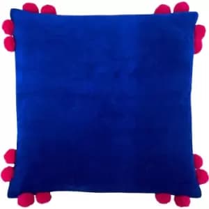 Hoola Pom-Pom Cushion Blue/Pink - Blue/Pink - Furn.