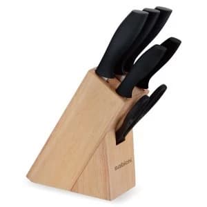Sabichi Knife Block Set 6 Piece Black