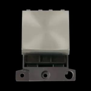 Click Scolmore MiniGrid 250V 20A 2 Way Switch Module Satin Chrome - MD024SC