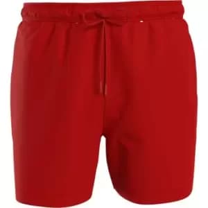 Calvin Klein Medium Drawstring Tape Swim Shorts Mens - Red