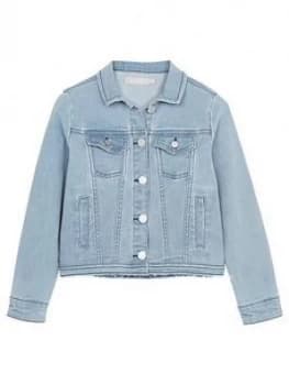 Mintie By Mint Velvet Girls Washed Blue Denim Jacket - Blue