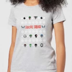 DC Suicide Squad Womens Christmas T-Shirt - Grey - 3XL