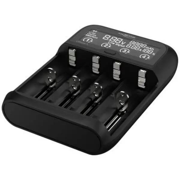Ansmann Ansmann Lithium 4 Charger for cylindrical cells LiFePO, Li-ion, NiCd, NiMH 10340, 10350, 10440, 10500, 10350, 10440, 10500, 12500, 12650, 1350