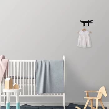 Crocodile - Black Metal Wall Hook