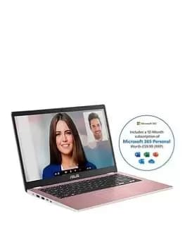 Asus Cloudbook E410Ma-Ek1214Ws, Intel Celeron, 4GB RAM 64GB Storage, 14" Laptop - Pink - Laptop Only