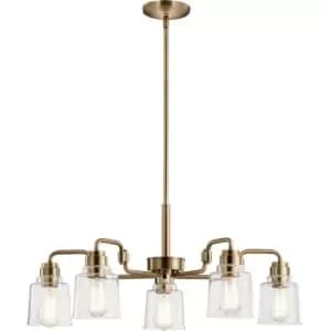 Elstead Kichler Aivian Multi Arm Pendant Ceiling Light Weathered Brass