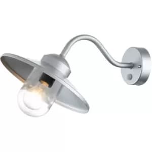 Elstead Klampenborg Outdoor Dome Wall Lamp Silver, IP44