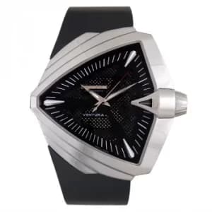 Ventura Automatic Black Dial Stainless Steel Mens Watch
