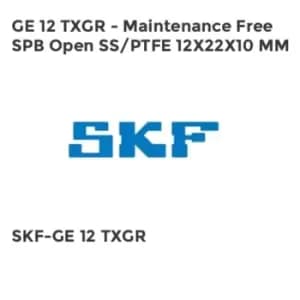 GE 12 TXGR - Maintenance Free SPB Open SS/PTFE 12X22X10 MM