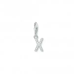 Charmista White Zirconia Letter X Charm Pendant 1961-051-14