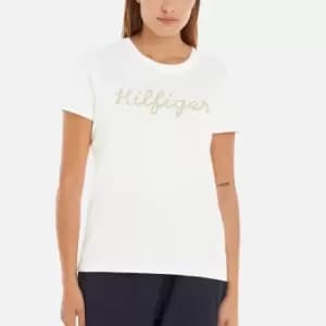 Tommy Hilfiger Regular Gold Logo Cotton T-Shirt - L