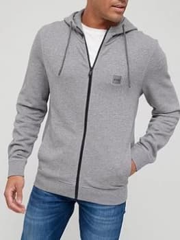 Hugo Boss Zetalk 1 Zip Through Hoodie Silver Size L Men
