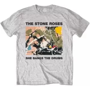 The Stone Roses - She Bangs The Drums Mens X-Large T-Shirt - Grey