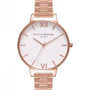White Dial Rose Gold Bracelet Watch