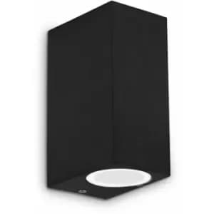 01-ideal Lux - Black wall light UP 2 bulbs