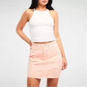Missguided Petite Tie Dye Denim Mini Skirt - Pink