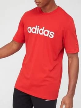 Adidas Linear Logo T-Shirt - Red