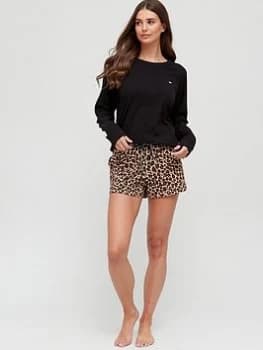 DKNY Modern Classic Pj Short Top And Eyemask Set - Multi Size M Women