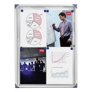 Nobo Extra Flat Magnetic Glazed Case fits 4 x A4