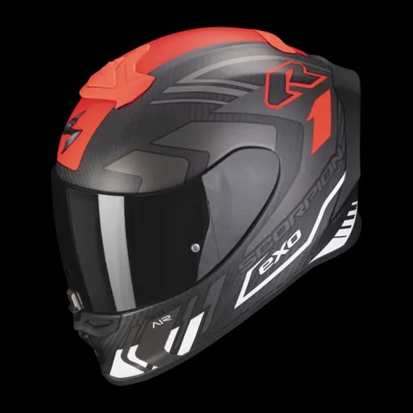 Scorpion Exo-R1 Evo Carbon Air Supra Matt Black-Silver-White Full Face Helmet L