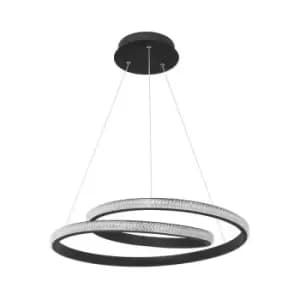 Merano - Cleveland Integrated LED Pendant Ceiling Light Dimmable Sandy Black Aluminium LED 25W 1900Lm 3000K
