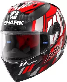 Shark Race-R Pro Carbon Replica Zarco Speedblock Helmet, white-red Size M white-red, Size M