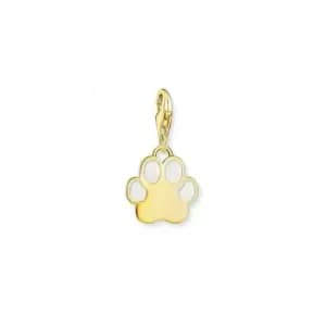 Charmista White Enamel Gold Plated Paw Charm 2014-427-39