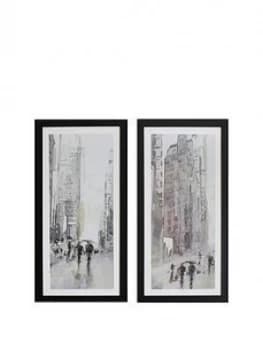Arthouse Set Of 2 Street Scene Framed Prints