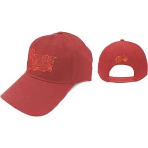 David Bowie - Flash Logo Mens Baseball Cap - Red