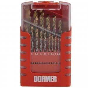 Dormer A095 19 Piece HSS TiN Drill Set 1.0-10 x 0.5mm