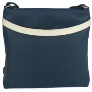 Womens/Ladies Aimee Colour Band Handbag (One size) (Navy/White) - Eastern Counties Leather