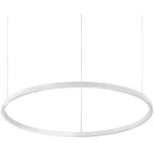 Ideal Lux oracle Slim dali Dimmable Round 70cm Integrated LED Pendant Ceiling Light White, 3000K